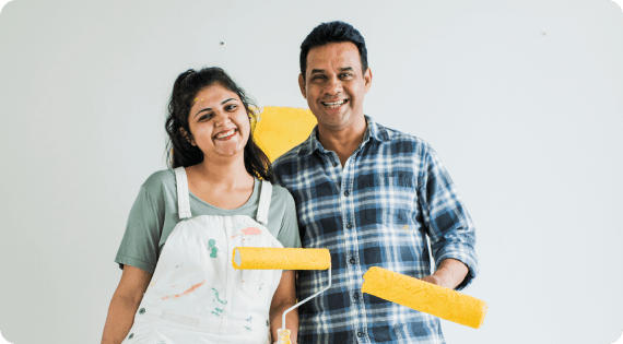 Home decor and home improvement interior setting