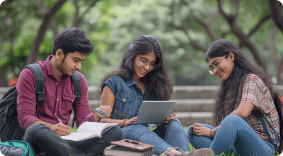 Students preparing for the Aakash National Talent Hunt Exam