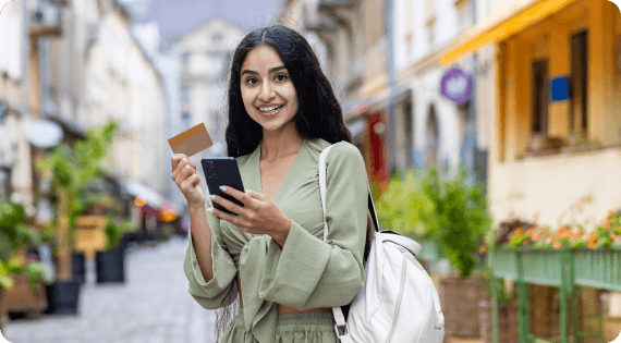 Shopper using a buy now pay later service at checkout