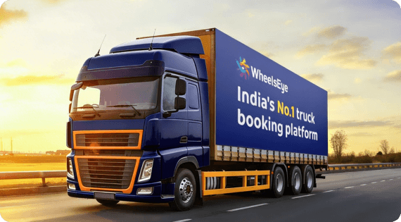 Truck driver on the road using the WheelsEye logistics marketplace
