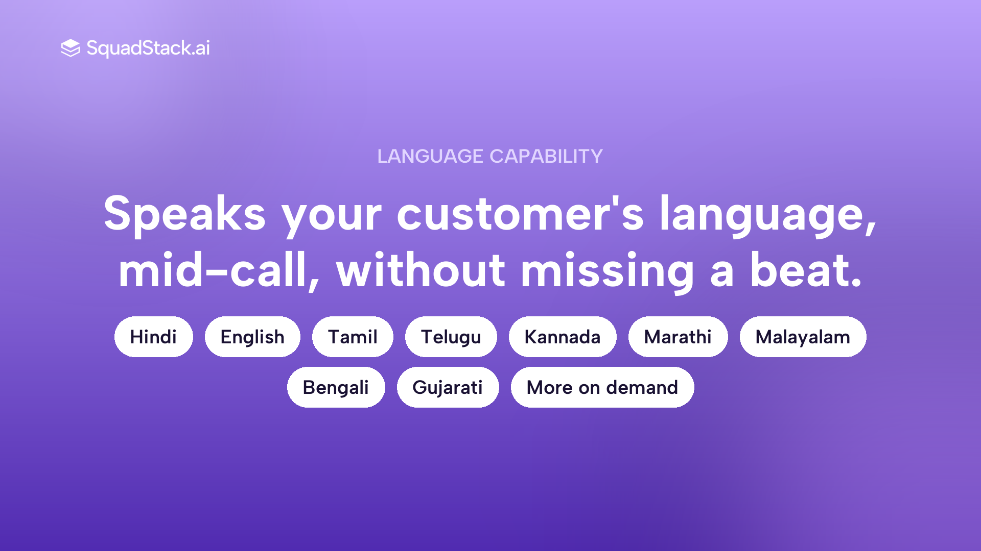 AI voice agent Indian language support: 9 live languages with native code-switching for D2C NPS calls
