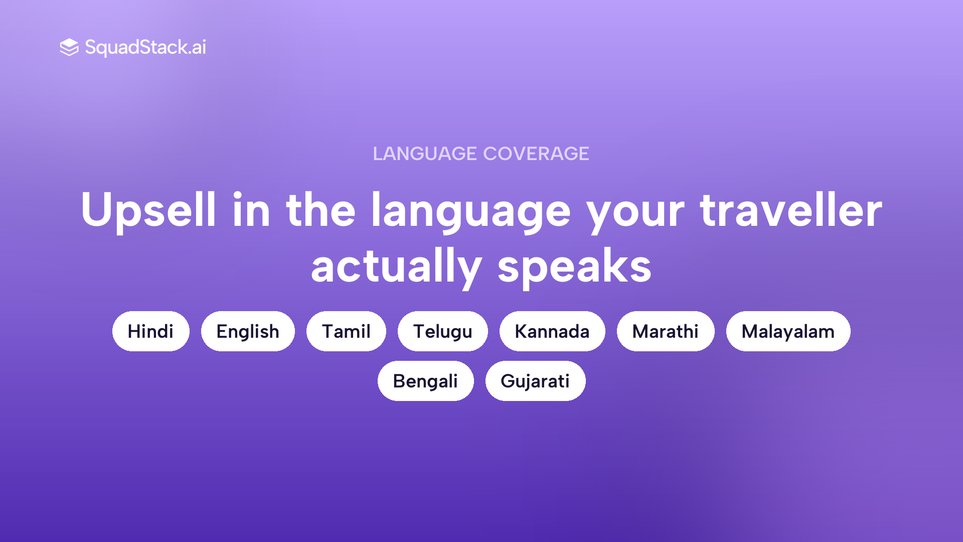 SquadStack AI voice agent supports 9 live Indian languages with native code-switching.