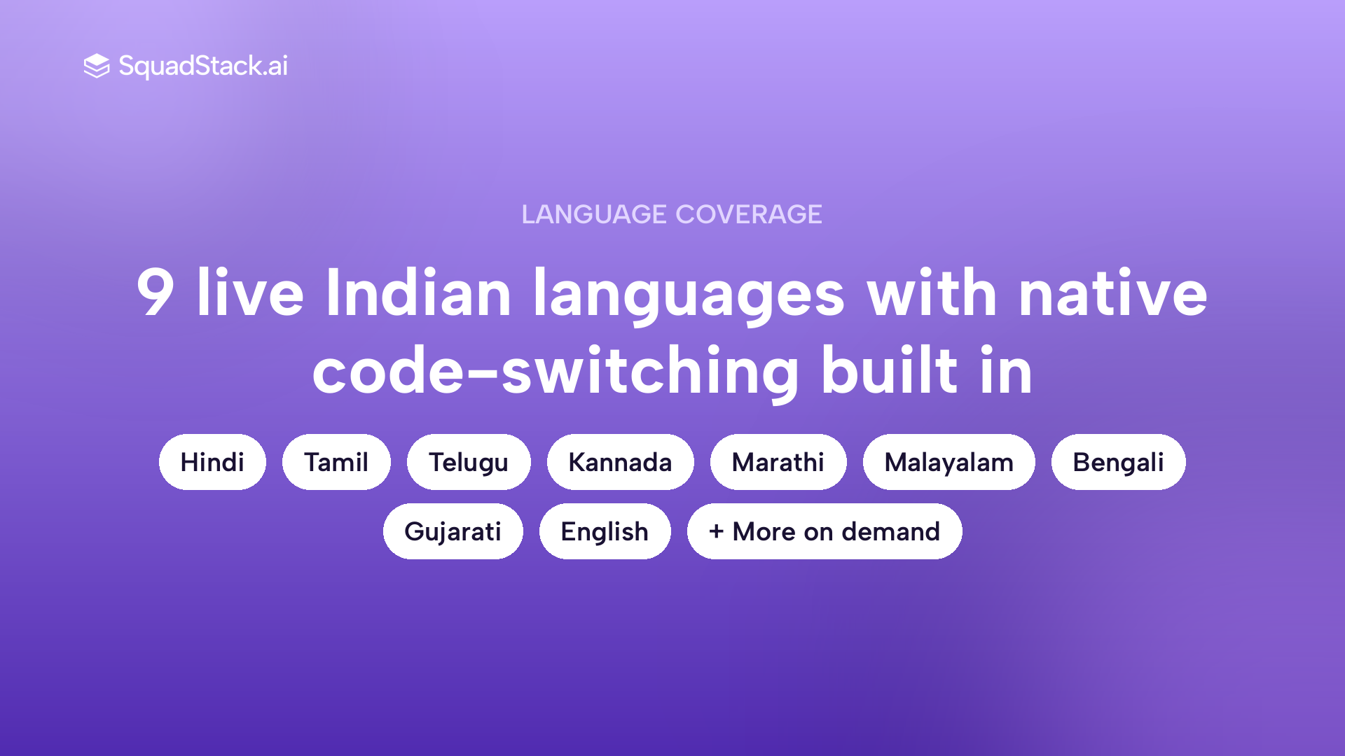 9 Indian languages supported by SquadStack AI voice agent for NBFC lending campaigns