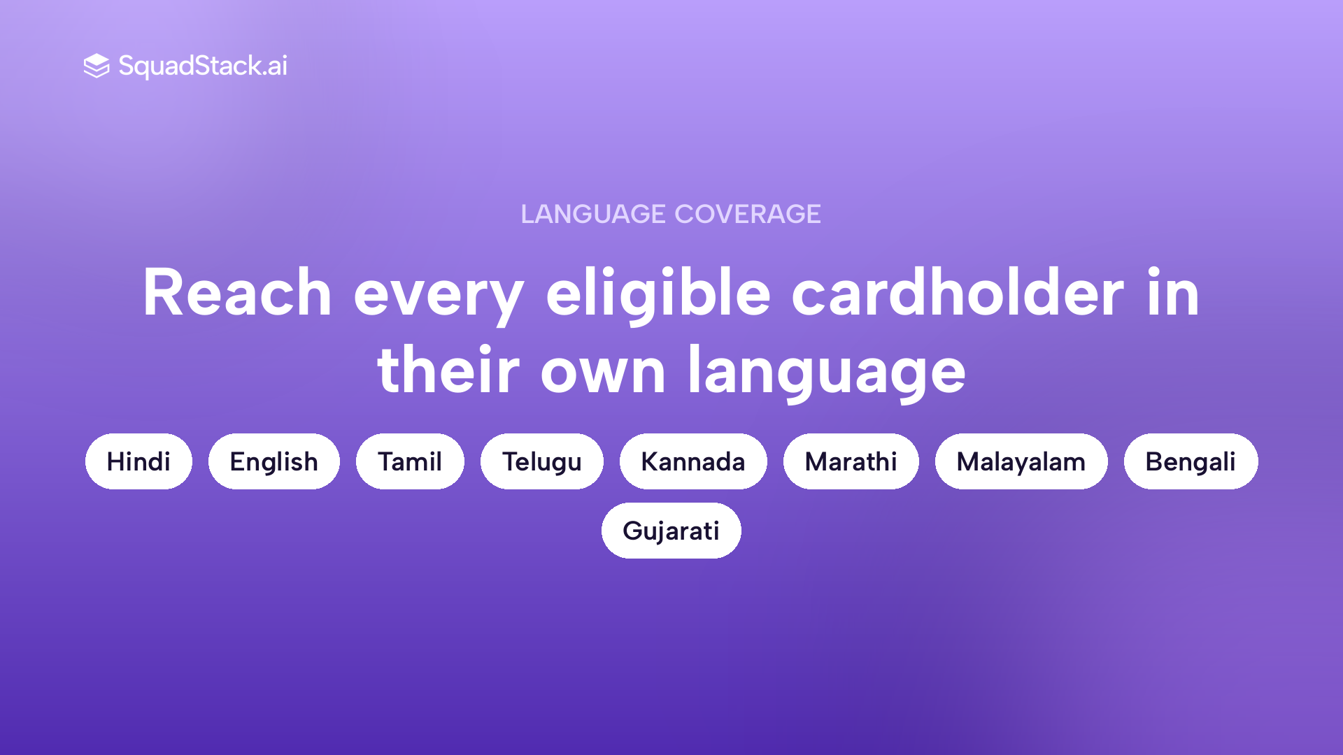 SquadStack AI voice agent supports 9 Indian languages for credit card outbound campaigns