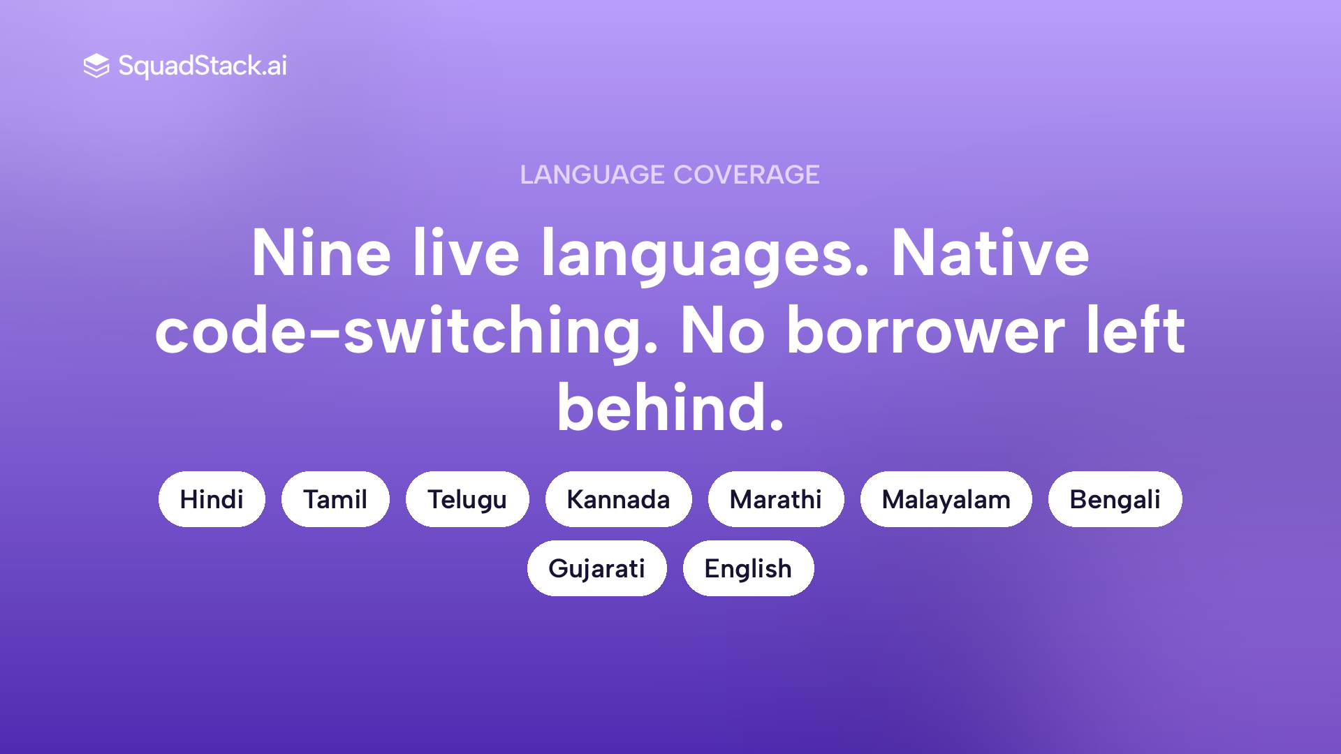SquadStack AI voice agents support 9 live Indian languages for gold loan follow-up calls across India
