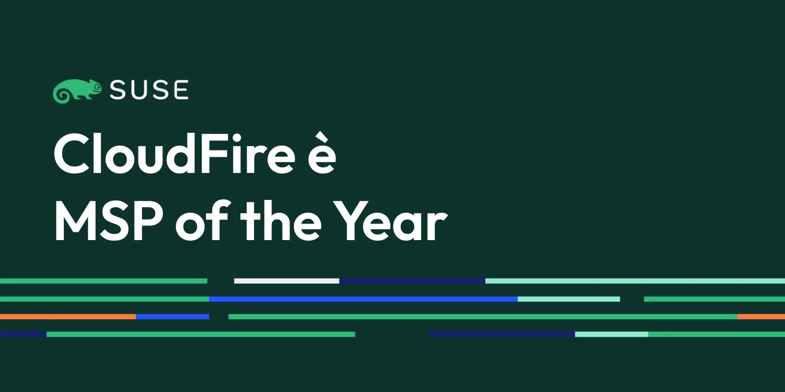CloudFire premiata da SUSE come “MSP of the Year” 2025