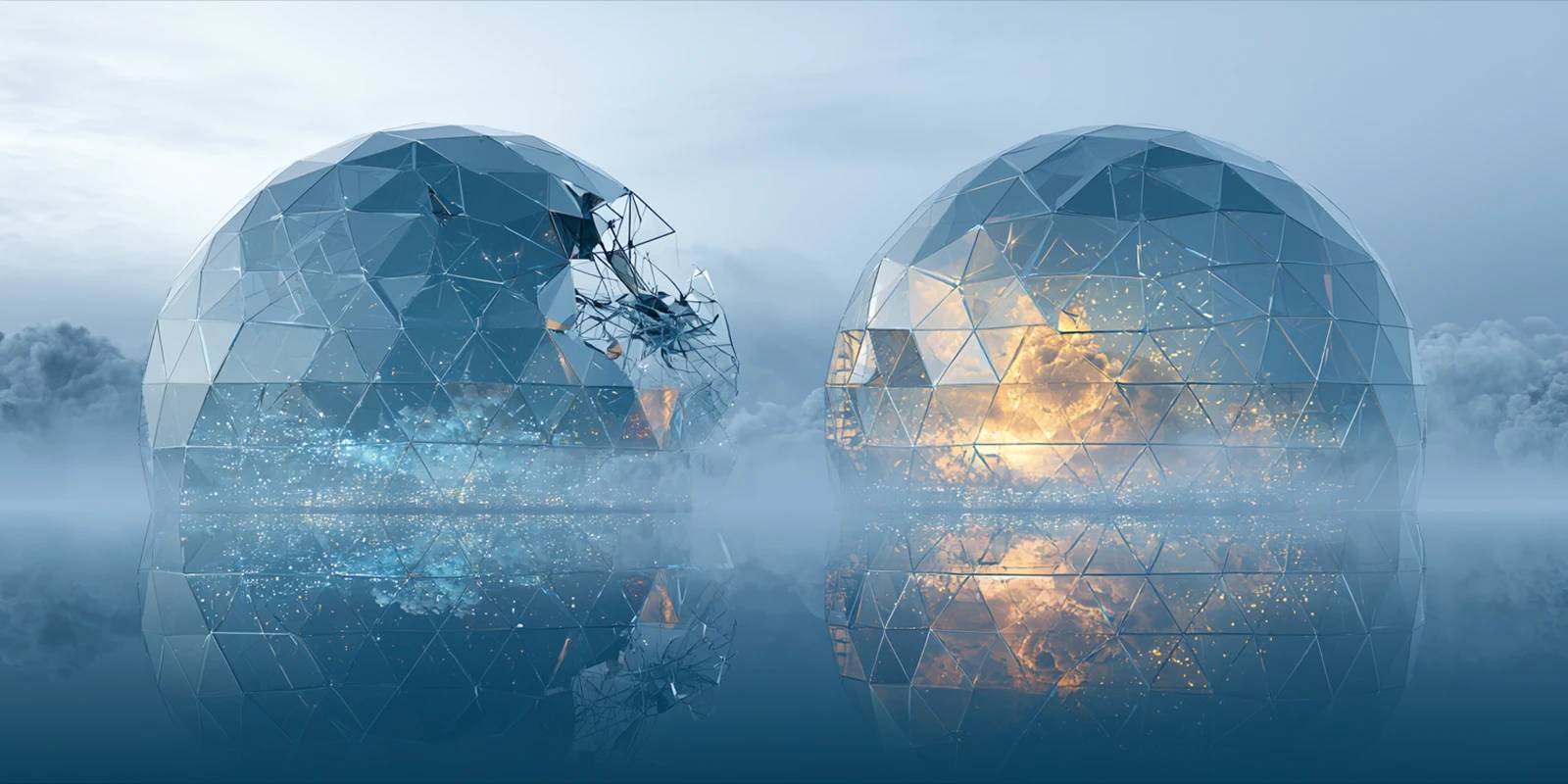 Two separate but interconnected cloud ecosystems