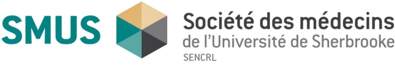 Logo of the Société des Médecins de l'Université de Sherbrooke with the acronym SMUS.