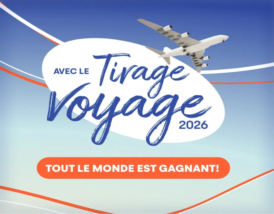 Logo du Tirage-Voyage 2026 de la Fondation du CHUS