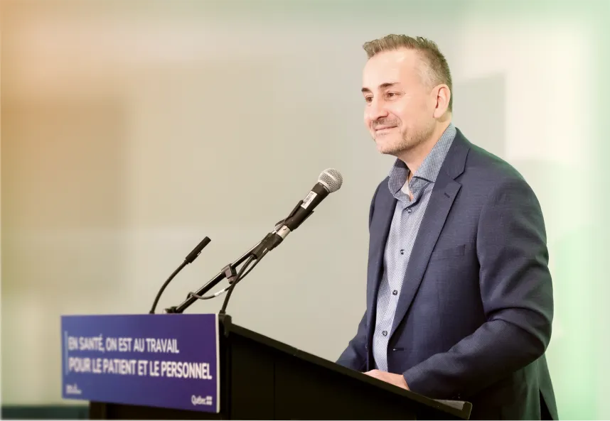 Portrait de Stéphane Tremblay, p-dg Santé Québec Estrie - CHUS