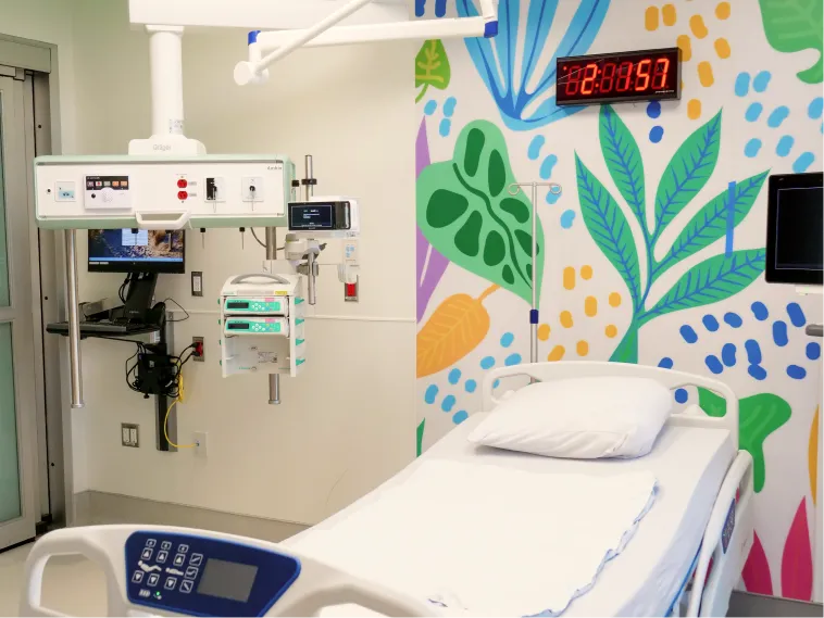 Vue intérieure du nouveau Pavillon Enfant Soleil CHUS - Hôpital Fleurimont.
