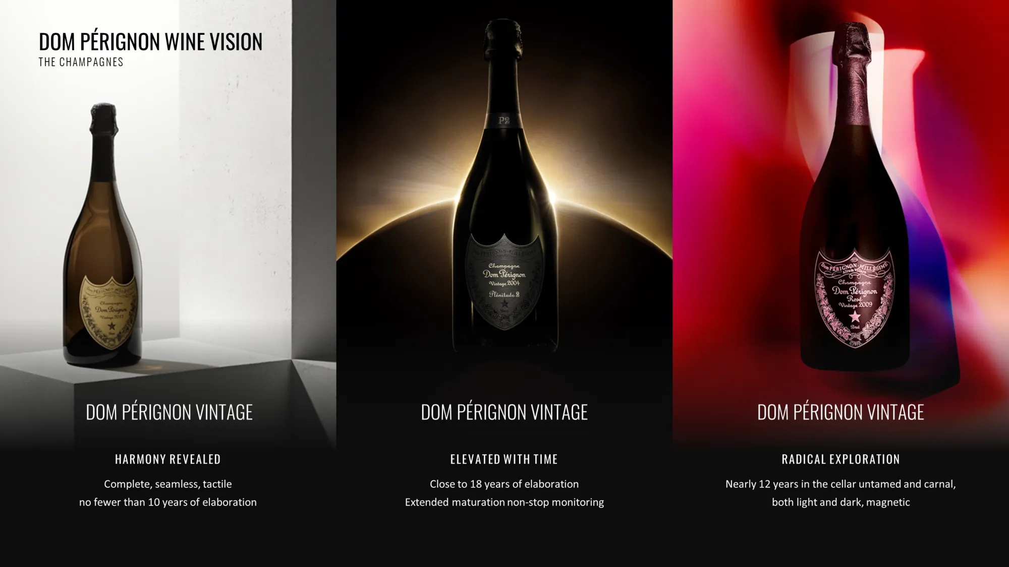 Présentation corporate réalisée pour Dom Pérignon par Slidor