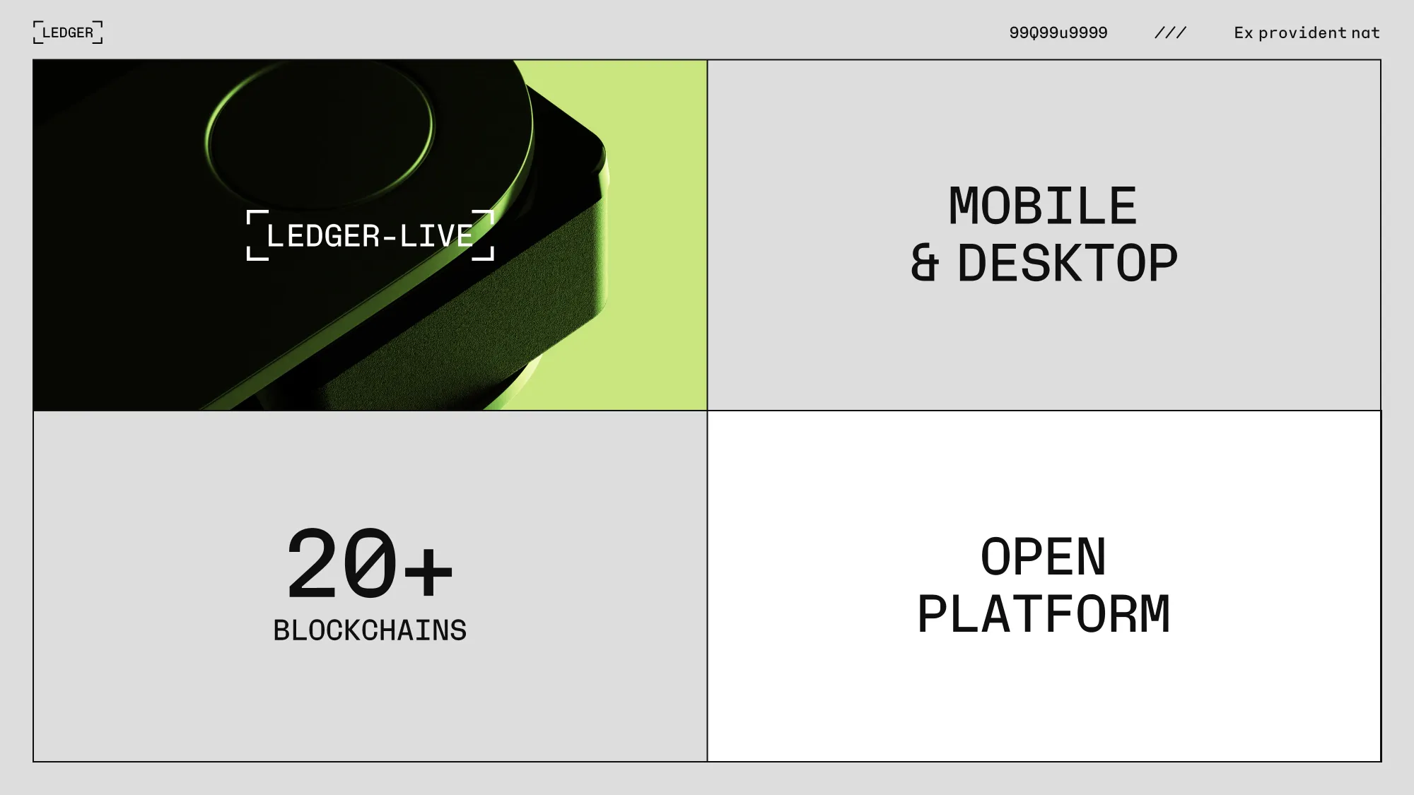 Présentation évènementielle réalisée pour Ledger par Slidor