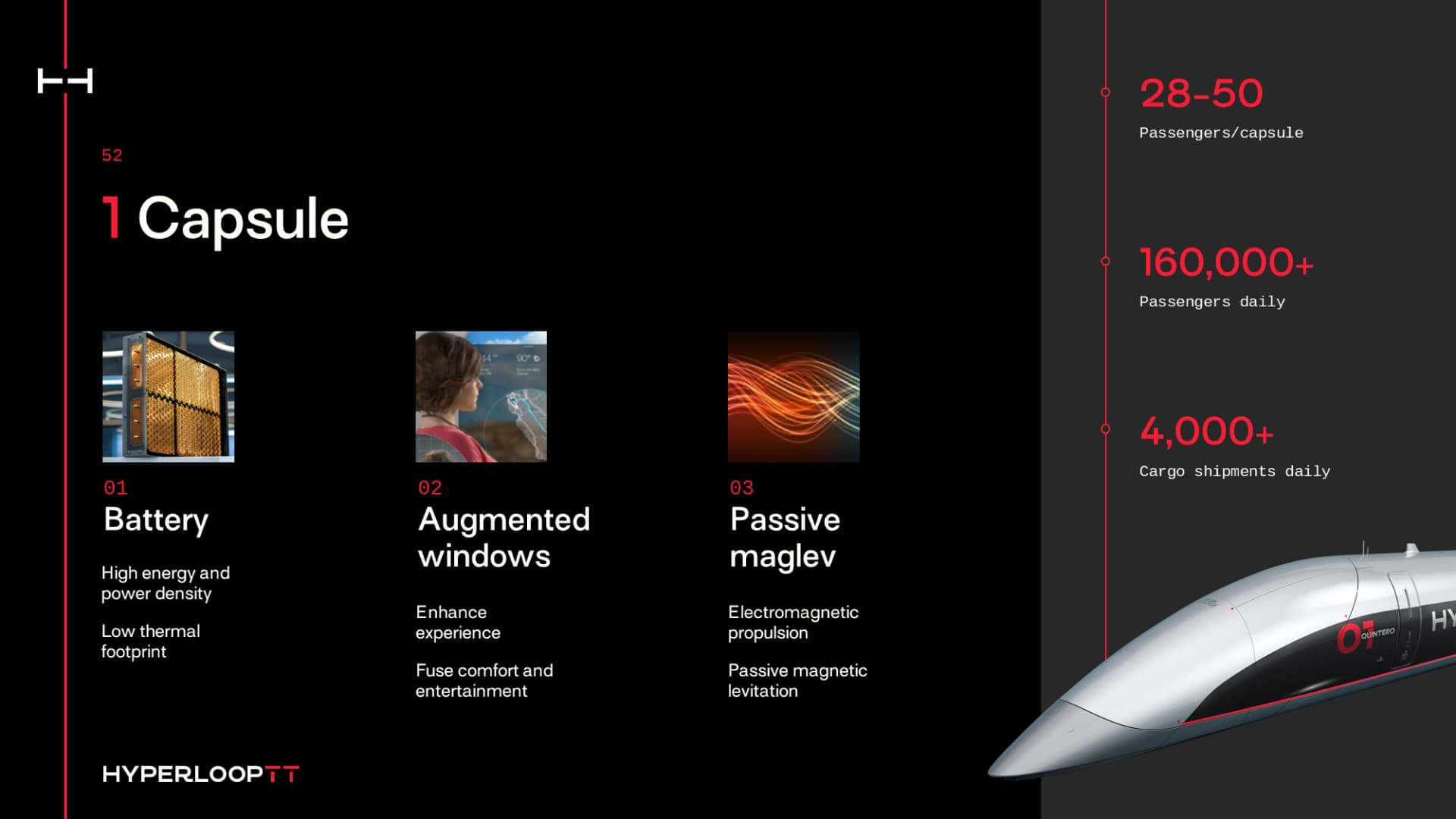 Présentation corporate réalisée pour Hyperloop Transportation Technologies par Slidor