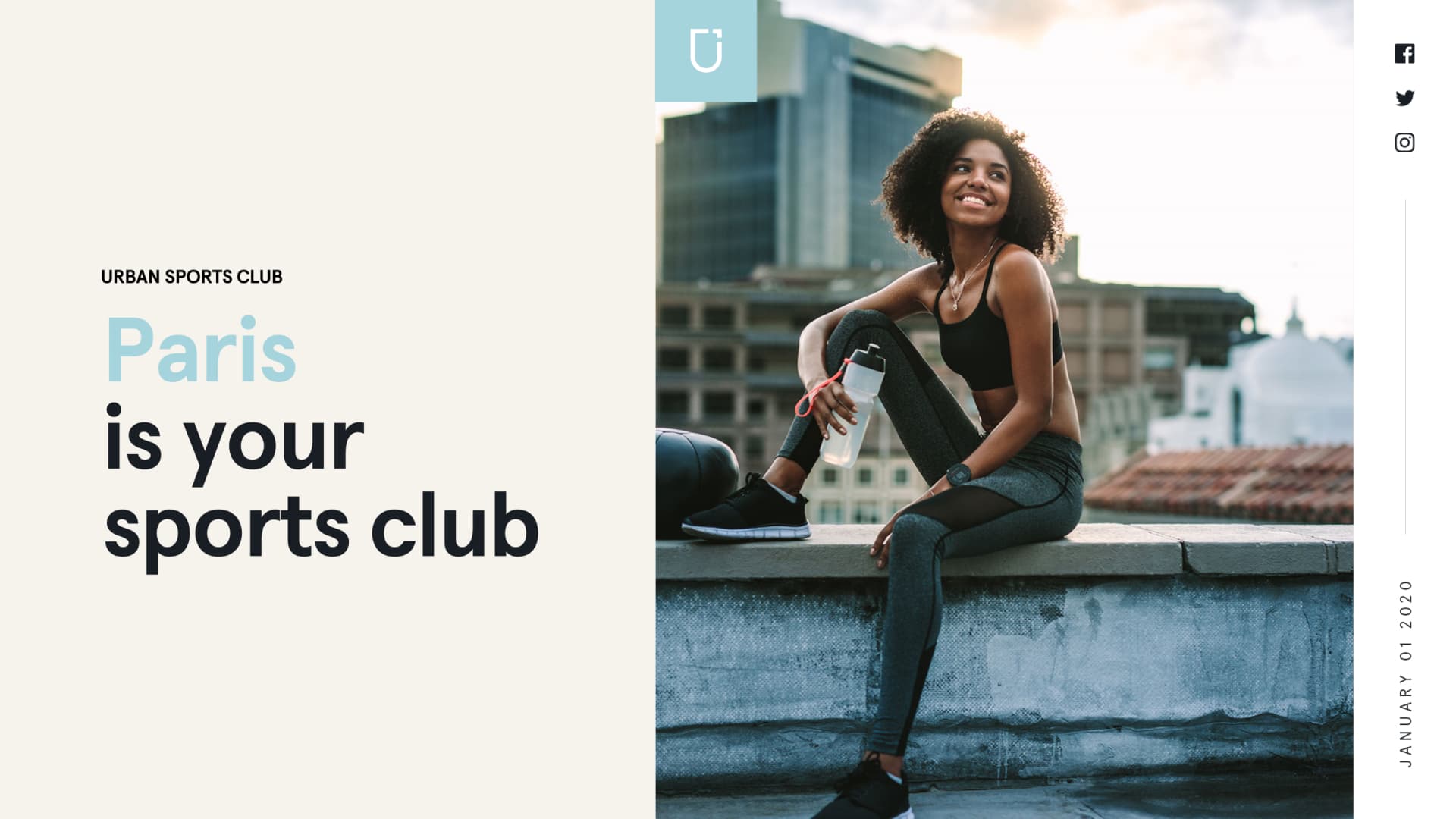 Template PowerPoint réalisé pour Urban Sports Club par Slidor