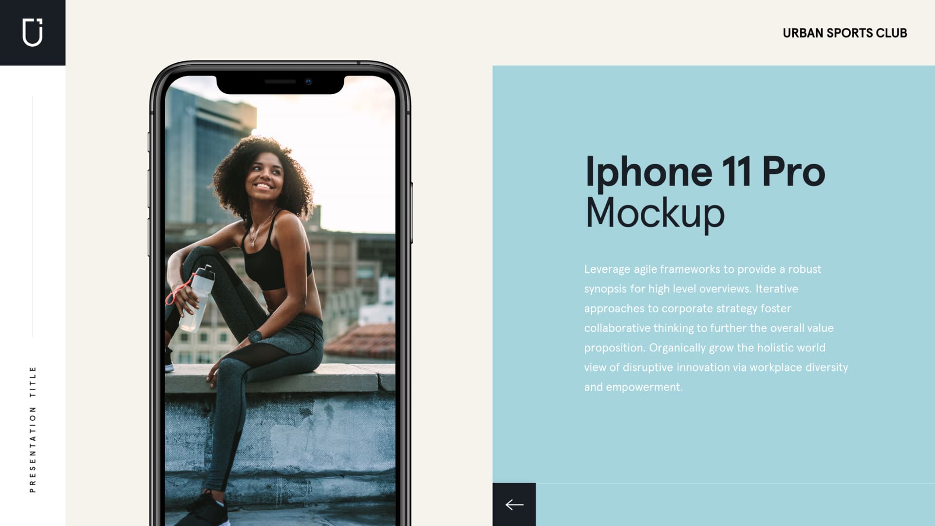 Template PowerPoint réalisé pour Urban Sports Club par Slidor