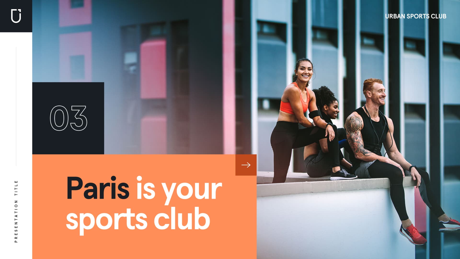 Template PowerPoint réalisé pour Urban Sports Club par Slidor