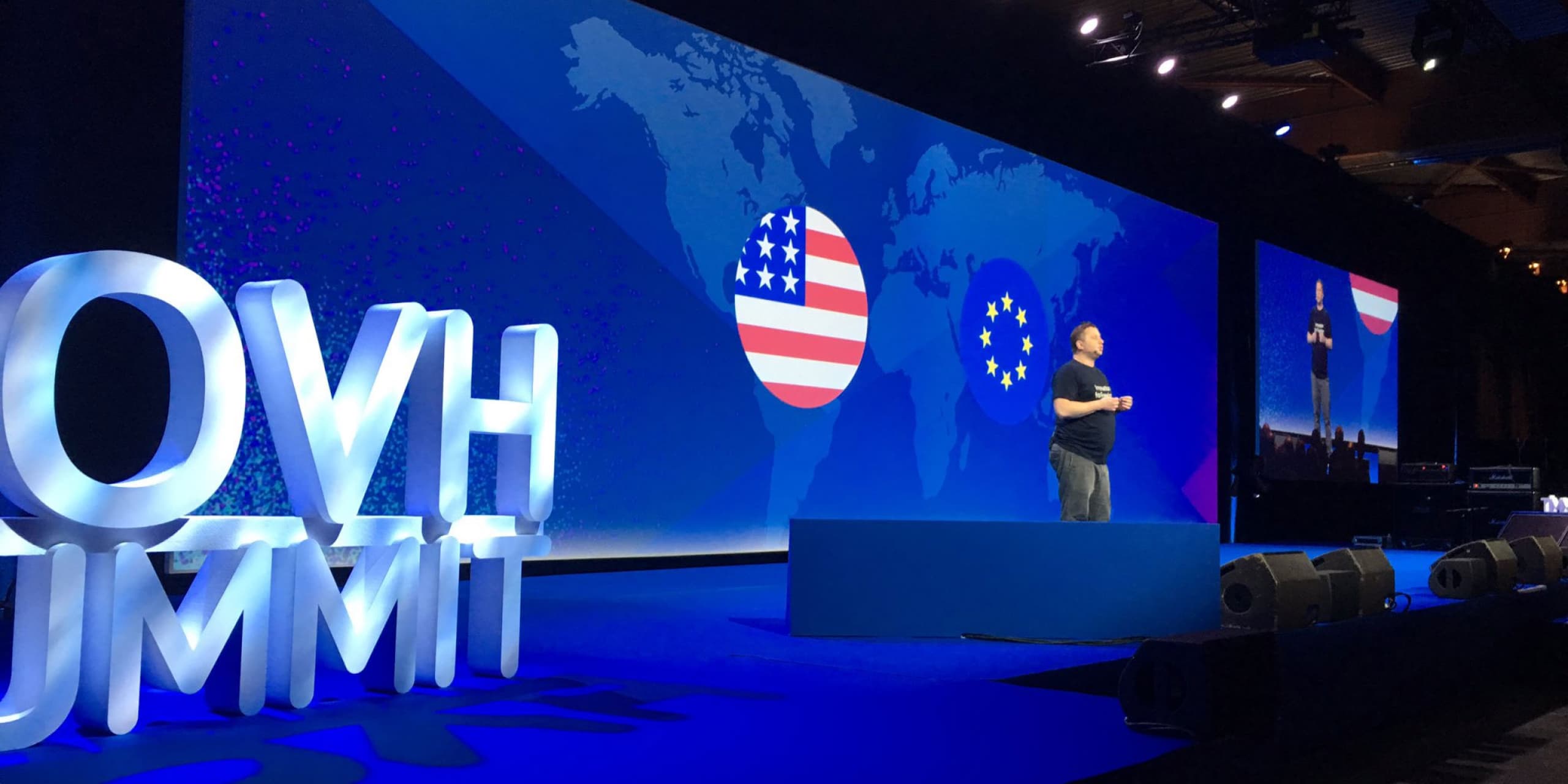 Présentation évènementielle réalisée pour OVH par Slidor