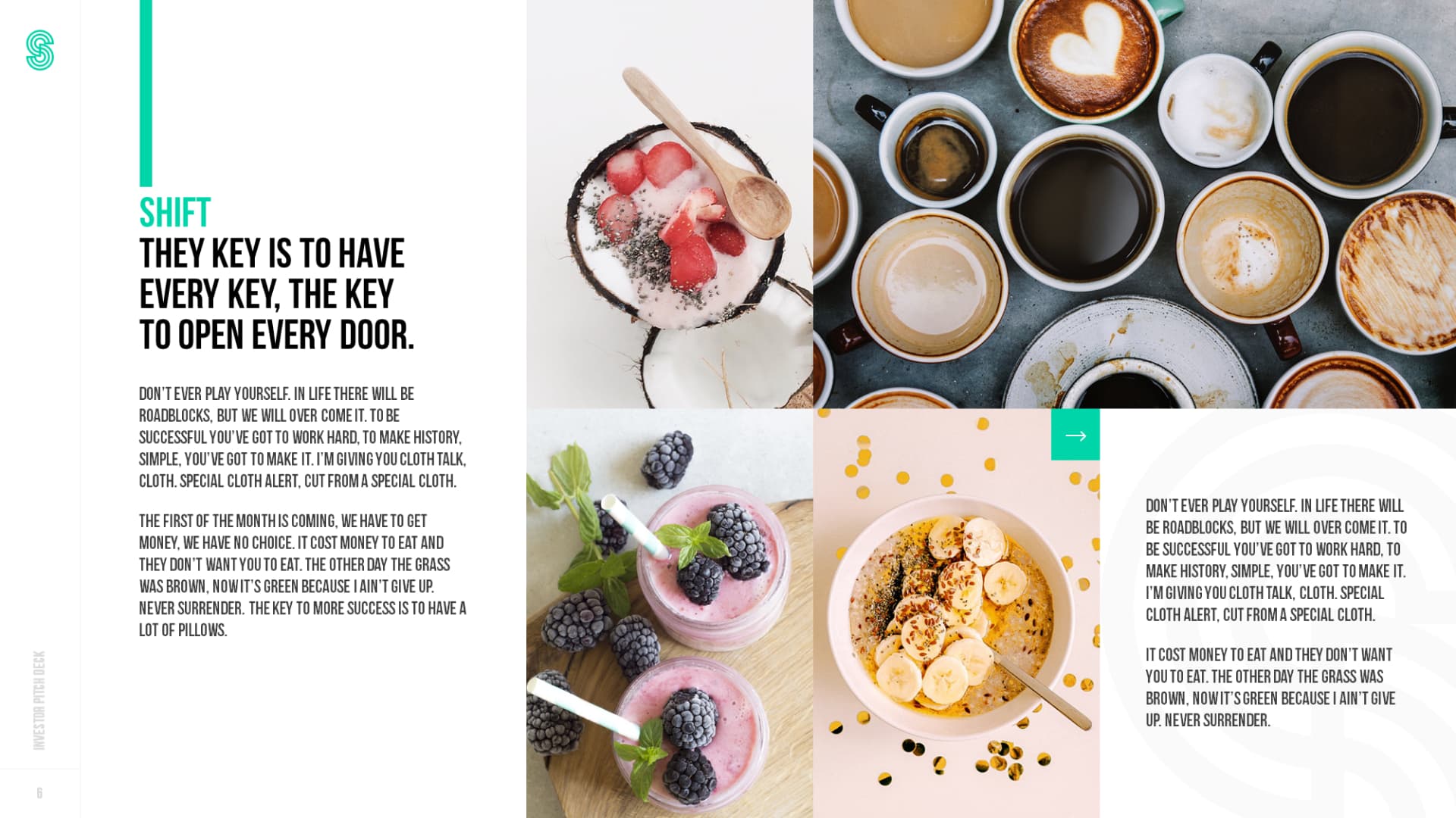 Pitchdeck réalisé pour Shift Cycle par Slidor