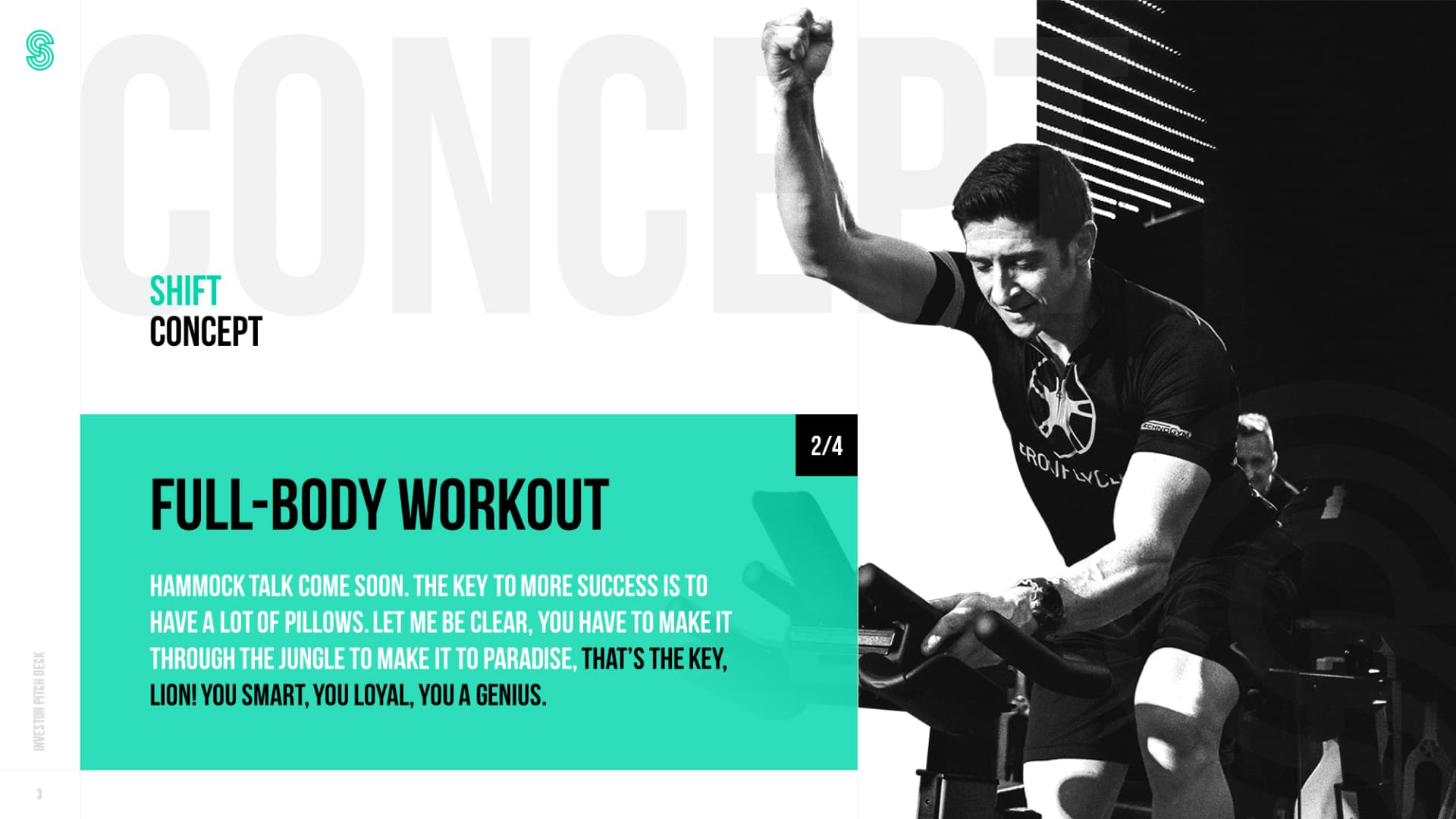 Pitchdeck réalisé pour Shift Cycle par Slidor