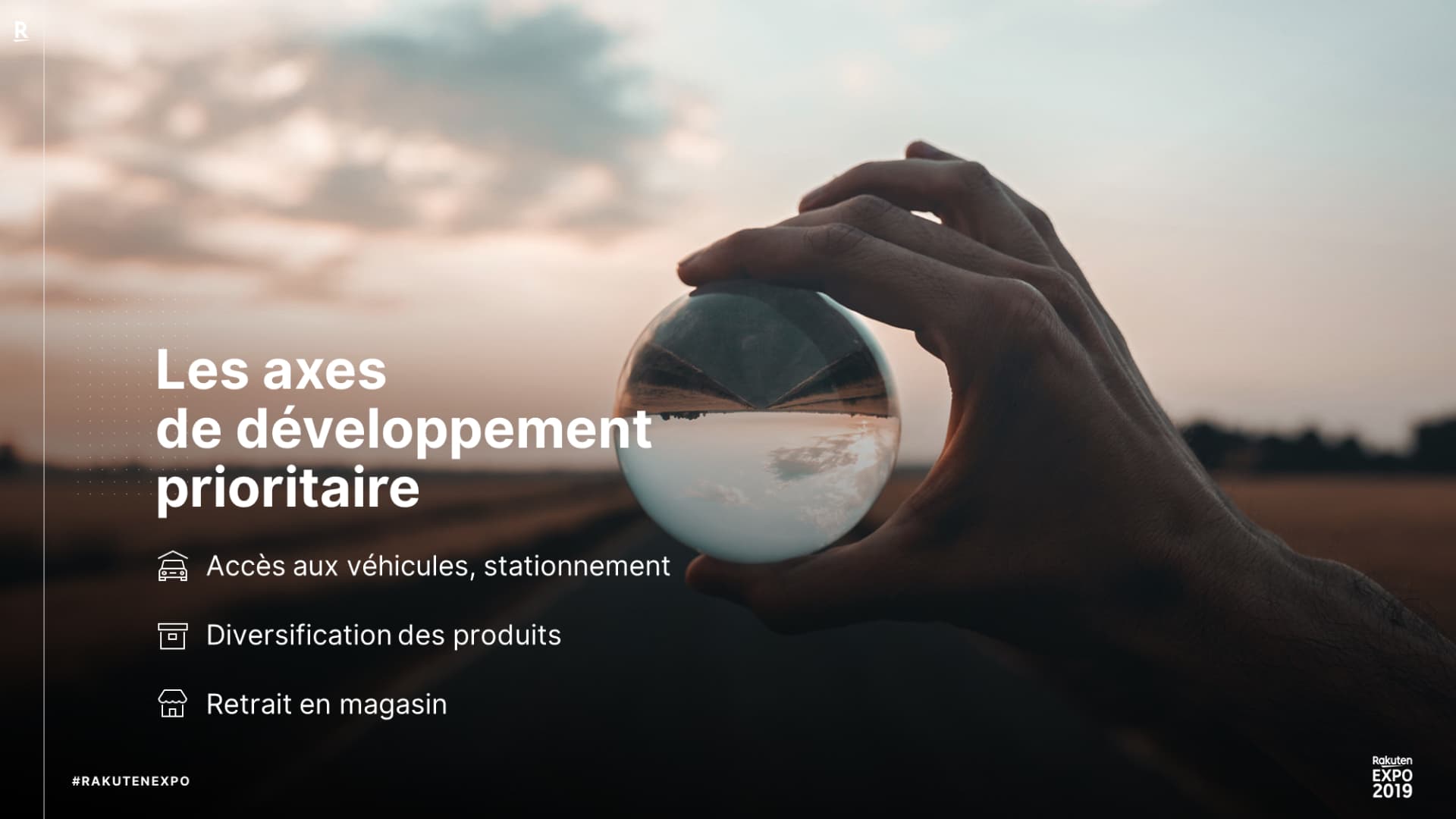 Présentation évènementielle réalisée pour Rakuten par Slidor