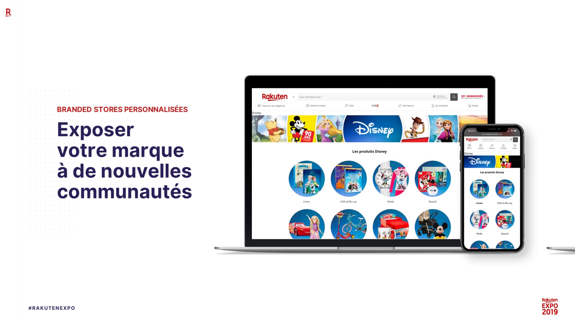 Présentation évènementielle réalisée pour Rakuten par Slidor