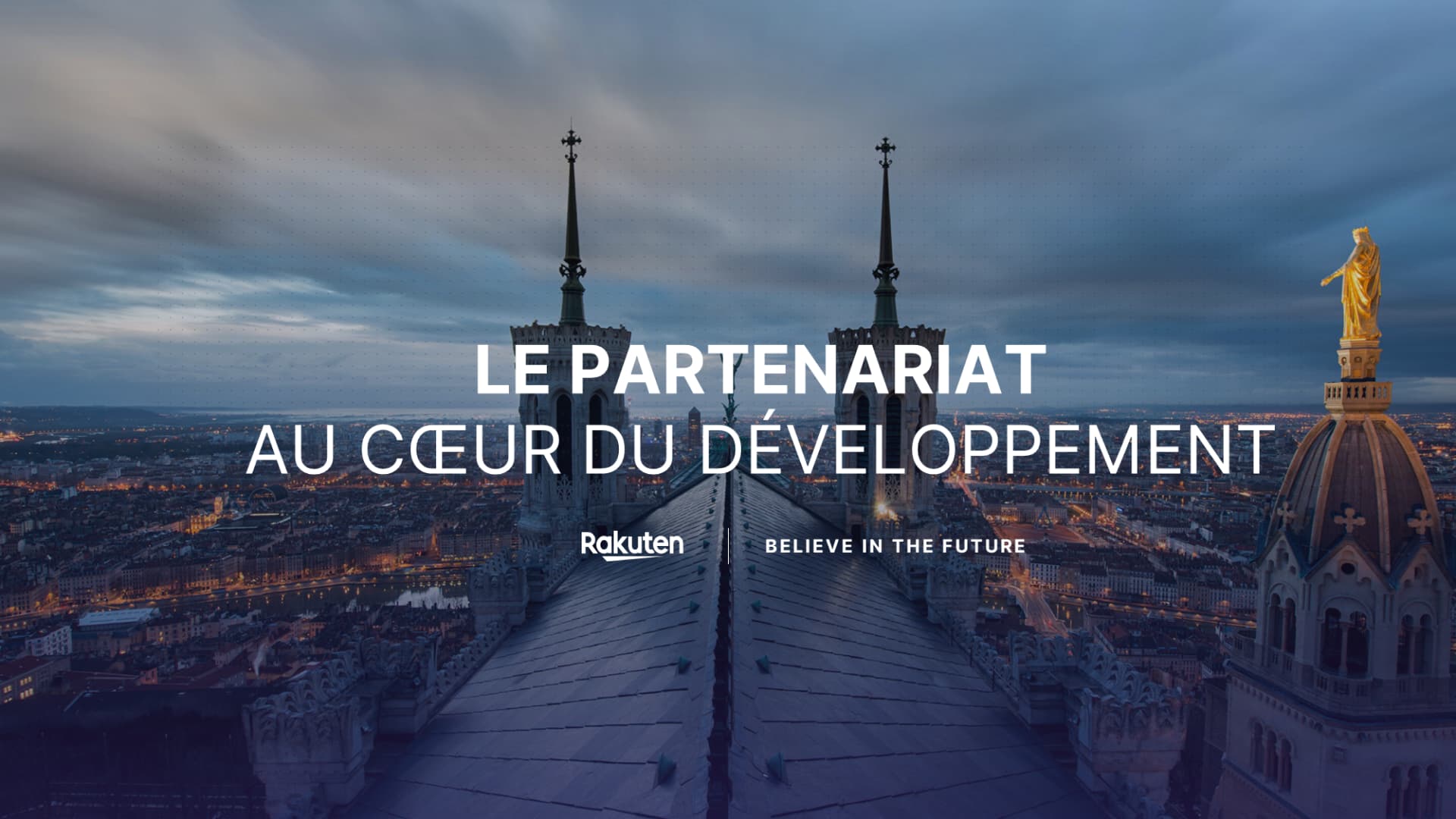 Présentation évènementielle réalisée pour Rakuten par Slidor