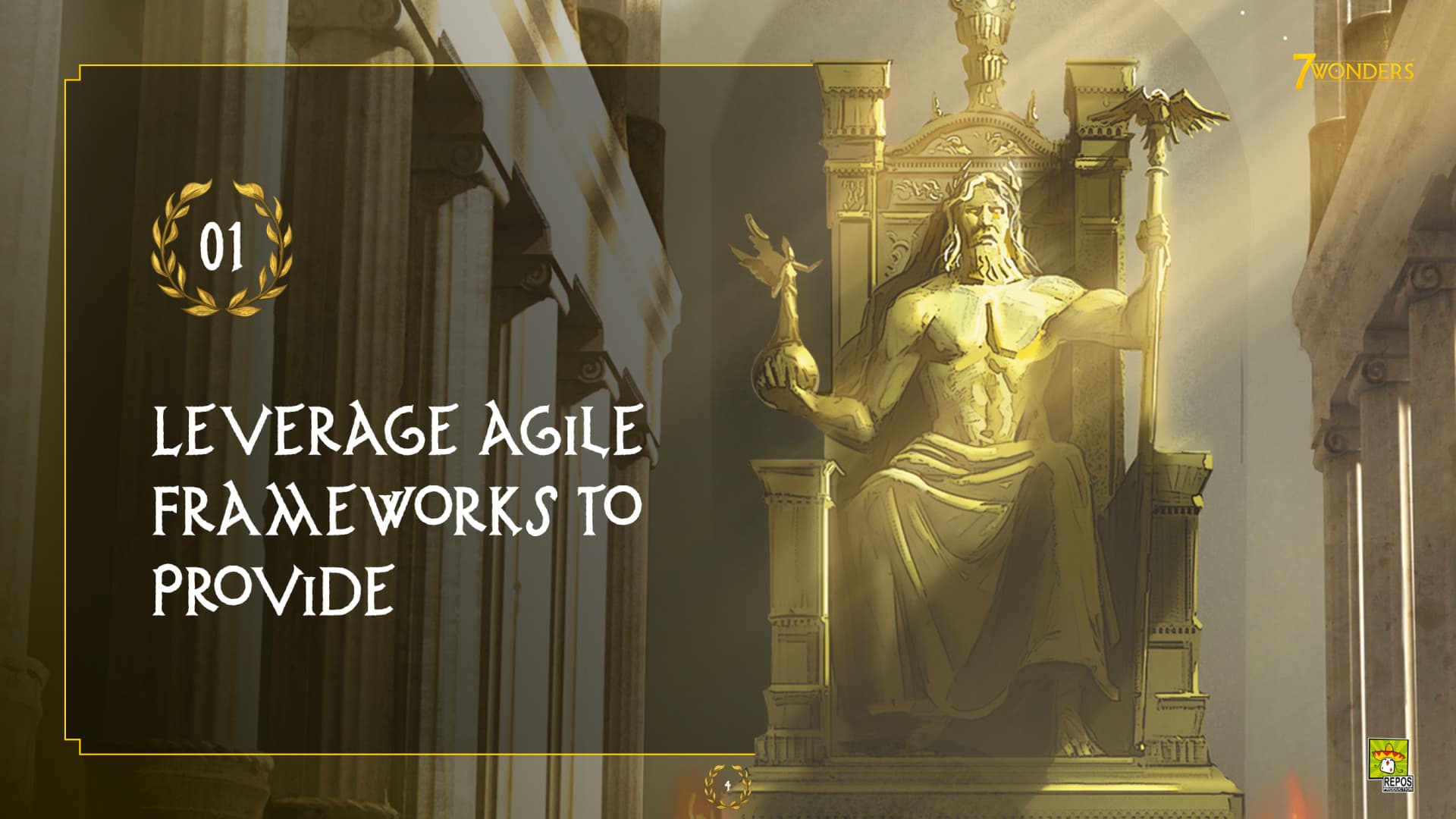 Template PowerPoint réalisé pour Asmodee 7 Wonders par Slidor