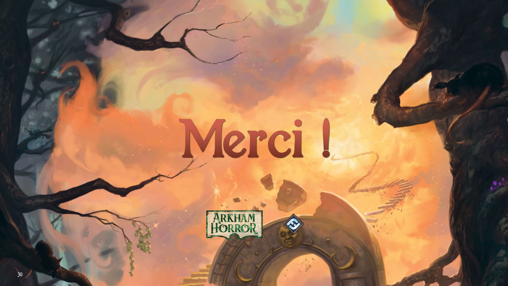 Template PowerPoint réalisé pour Asmodee Arkham Horror par Slidor
