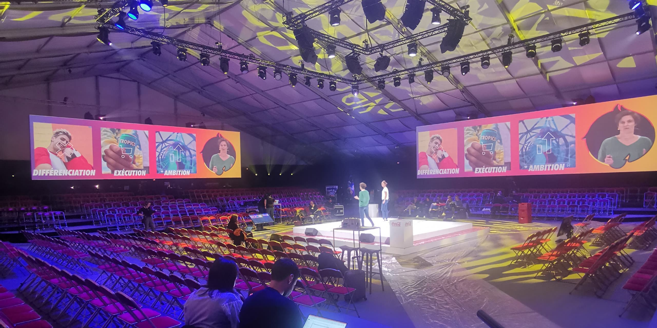 Présentation évènementielle réalisée pour le plan des marques Coca-Cola par Slidor