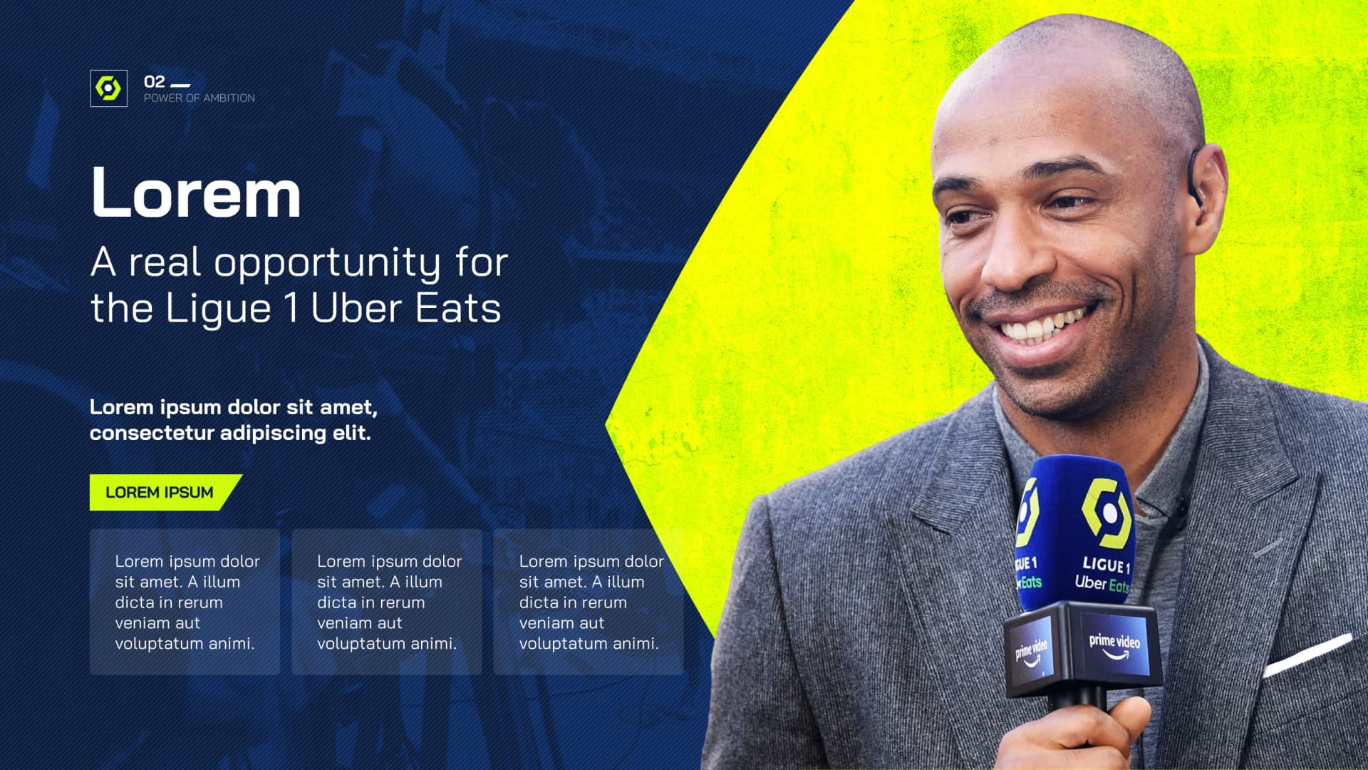 Présentation commerciale réalisée pour la ligue de football professionnel par Slidor