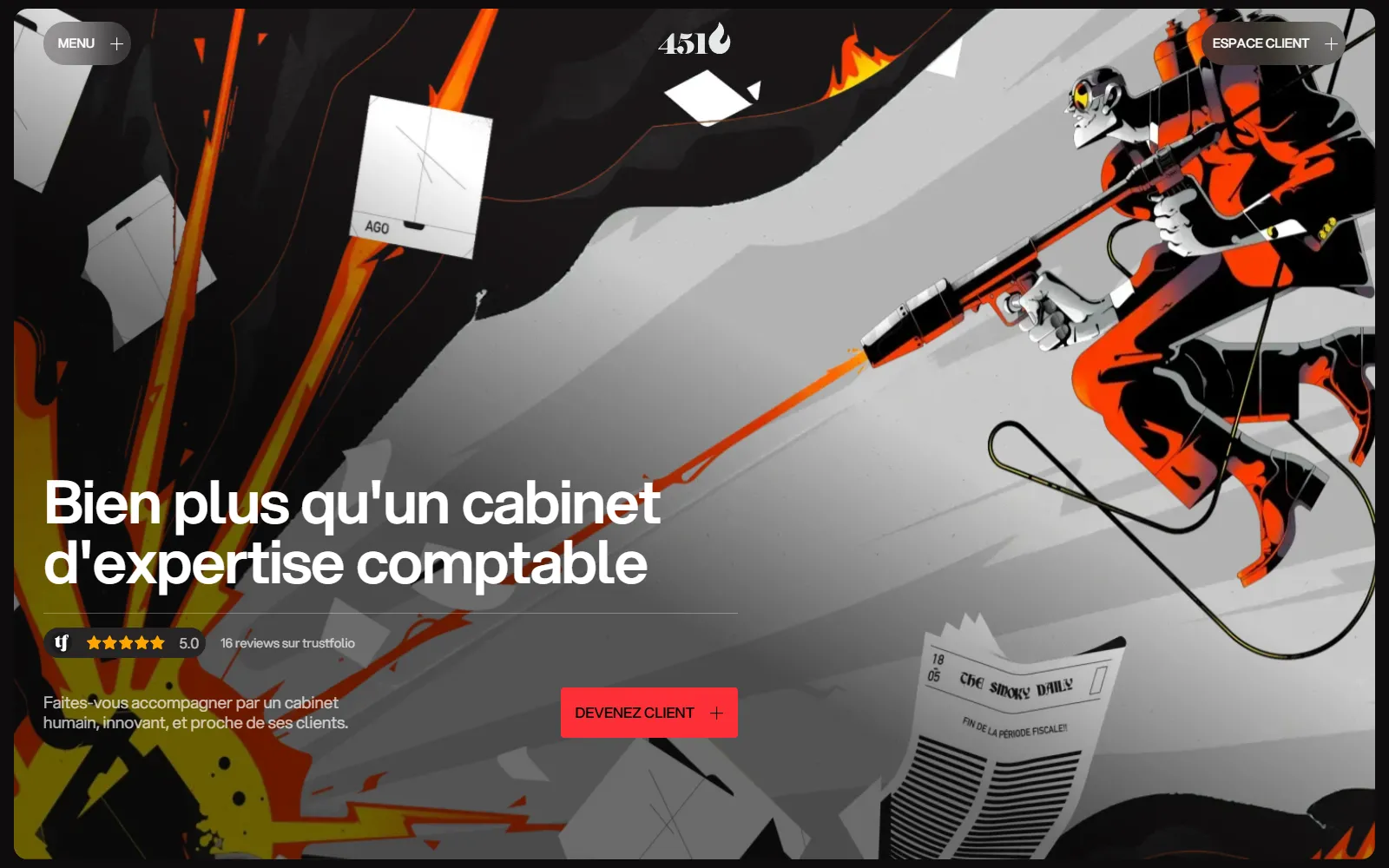 Site Webflow réalisé pour 451F par Slidor