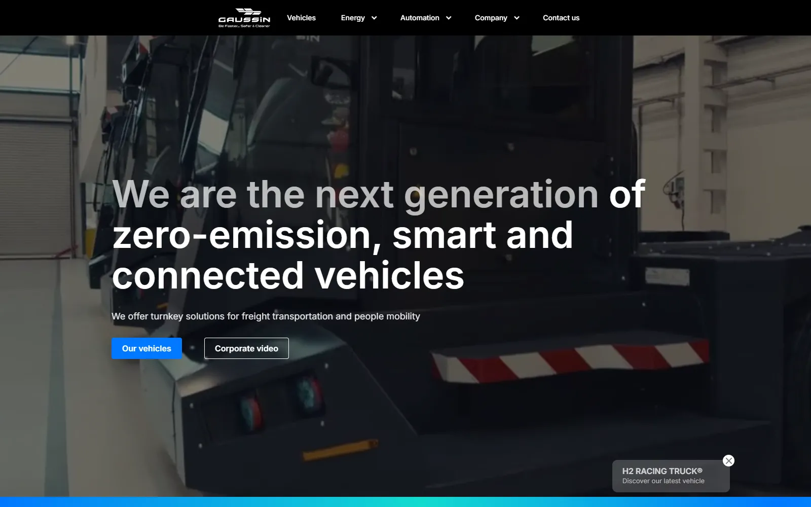 Site Webflow réalisé pour Gaussin par Slidor