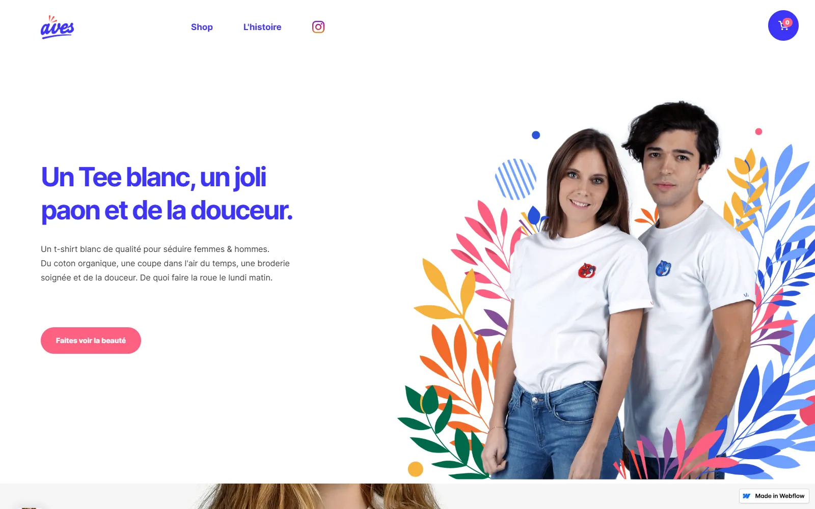 Site Webflow réalisé pour Aves par Slidor