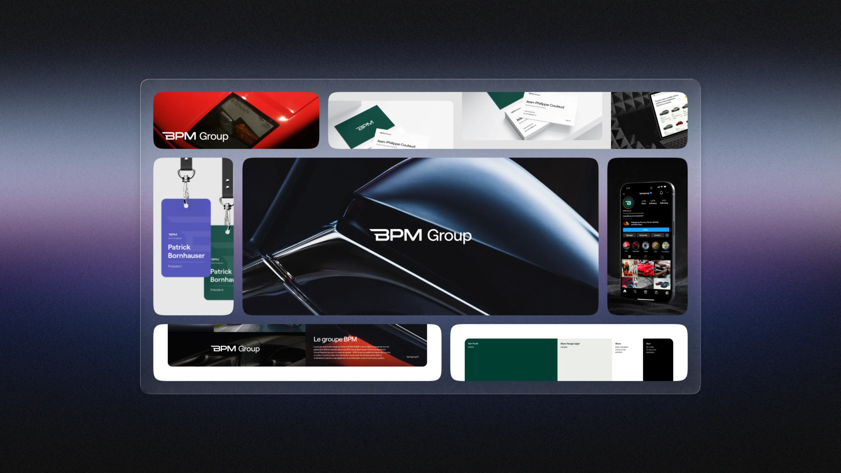 BPM Group brand style guide with visual assets and colour palette
