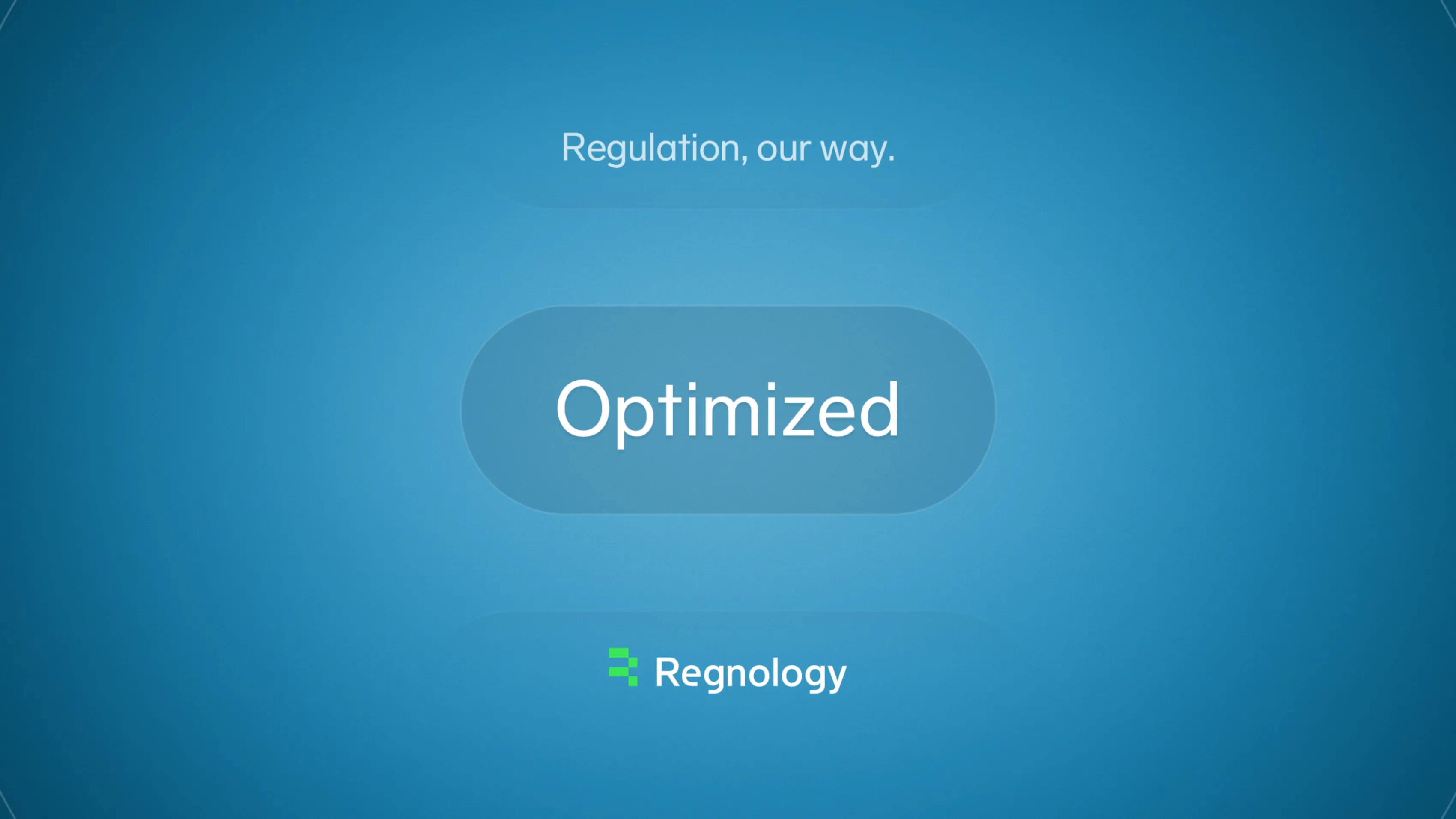 Slide Regnology « Optimized » avec la signature Regulation, our way