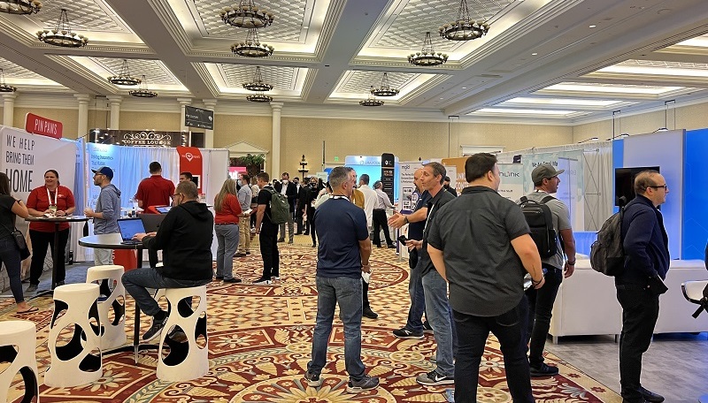 People gathering at Affiliate Summit West in Las Vegas