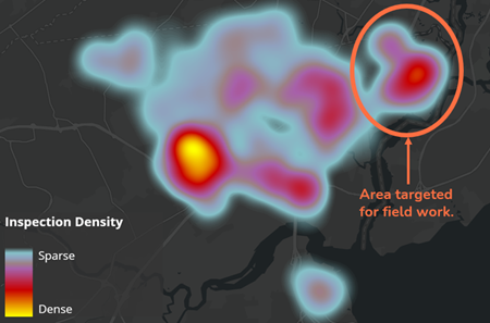 inspection density map