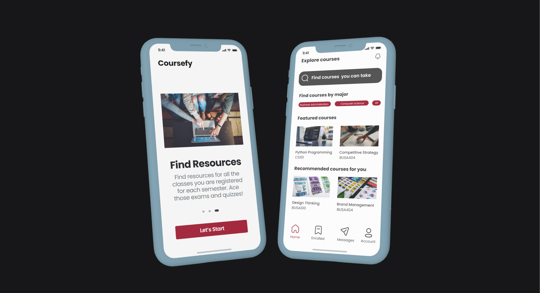 two mockup images