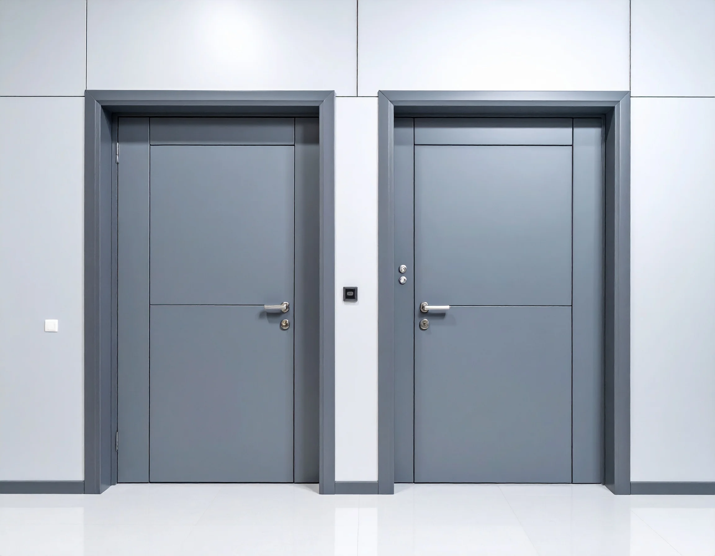 Industrial entry doors pre-hung, dual-skin, fully metal clad, industrial personal doors