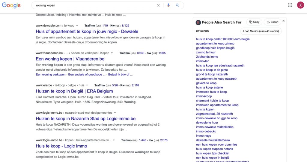 Google keyword research met keywords everywhere plugin