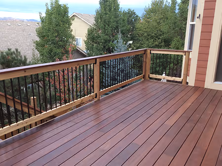 Custom Deck With wood and metal railings
