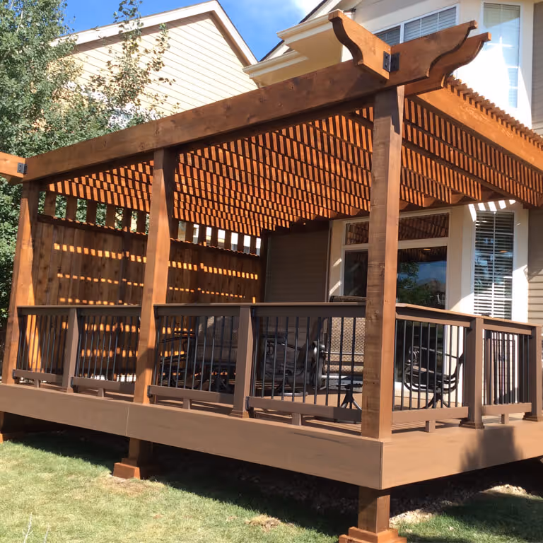 Standard Custom Pergola over a Deck