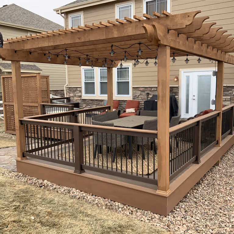 Custom Pergola over a Deck