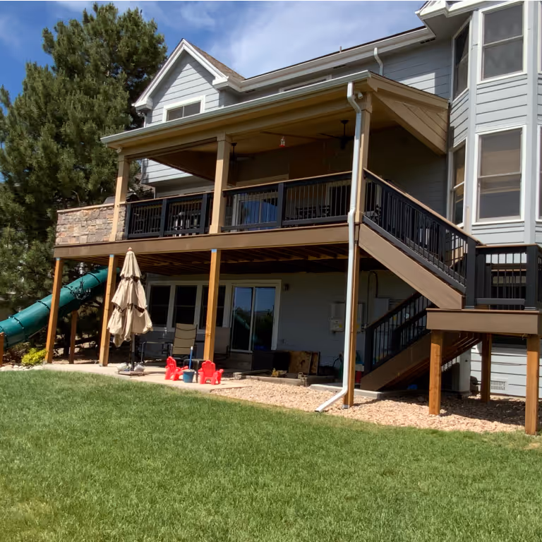 Deck Stairs 180 degrees Landing