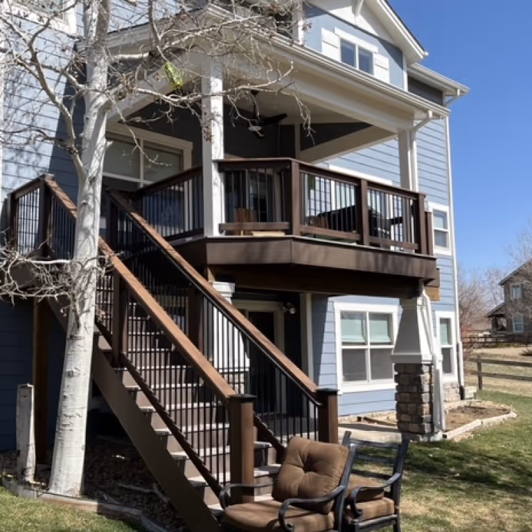 Covered Deck with Stairs
