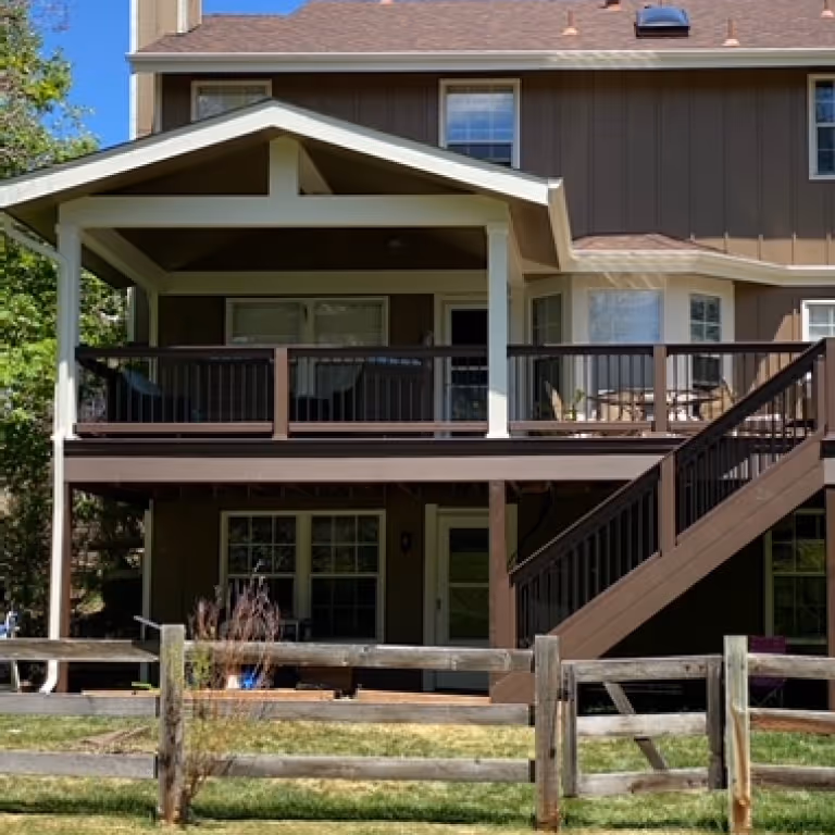 Partially Covered Deck with Stairs