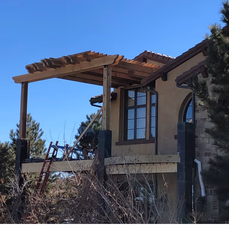 Second Story Deck with Heavy Timer Pergola