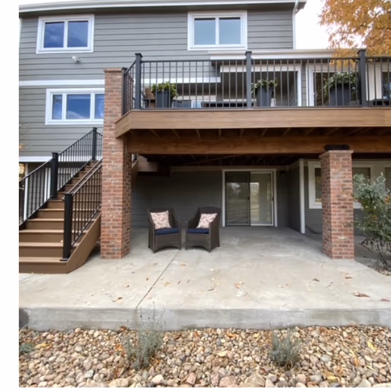 Brick Decorative Columns for a Deck