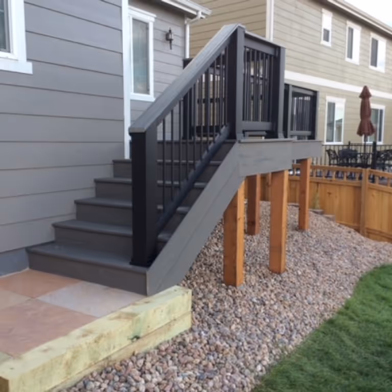 Garden Level Deck and Stairs